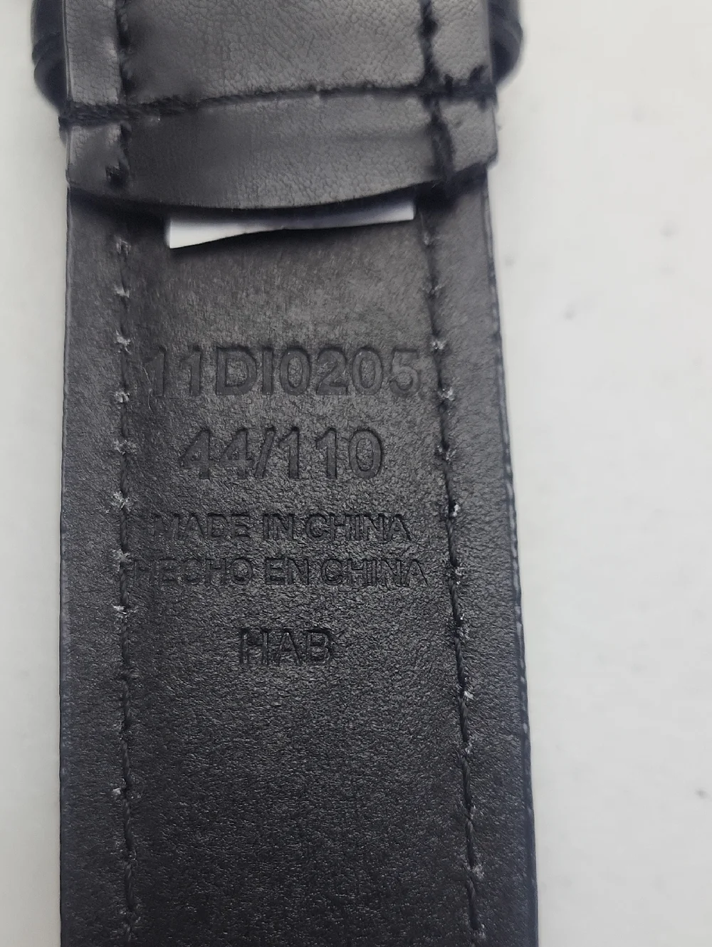 DICKIES Black Leather Black Metal Belt